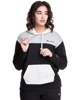 Champion Colorblock Fleece Hoodie Dam Svarta Grå | 7235869-OU