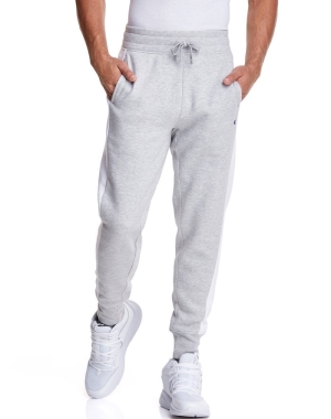 Champion Colorblock Stripe Fleece Sweatpants Herr Grå | 7269185-RV