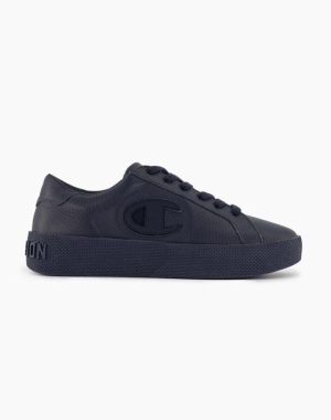 Champion ERA Läder Sneakers Dam Mörkblå | 3219568-AV