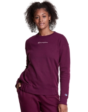 Champion Fleece Crew Tröjor Dam Mörklila | 4351687-ND