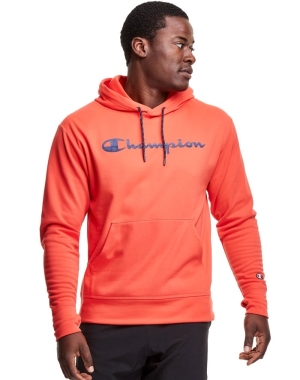 Champion Game Day Script Logo Hoodie Herr Orange | 7950342-GI