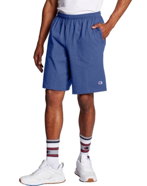 Champion Klassiska Bomull Jersey Shorts Herr Blå | 1079254-XH