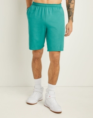 Champion Klassiska Bomull Jersey Shorts Herr Turkos | 8204793-WO