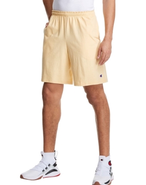 Champion Klassiska Bomull Jersey Shorts Herr Gula | 8274693-FC