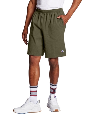 Champion Klassiska Bomull Jersey Shorts Herr Olivgröna | 8625710-KP