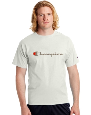 Champion Klassiska Jersey Script Logo T-shirt Herr Vita | 3215064-QL