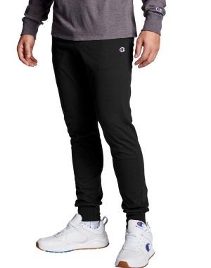 Champion Klassiska Jersey Sweatpants Herr Svarta | 2495713-MZ