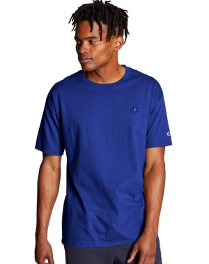 Champion Klassiska Jersey T-shirt Herr Blå | 6710853-WN