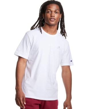 Champion Lätta C Logo Applique T-shirt Herr Vita | 8569710-XL