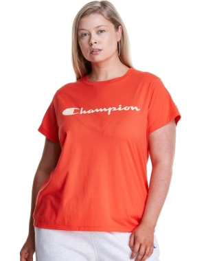 Champion Plus Klassiska Script Logo Blast Dam Orange | 6179403-RD