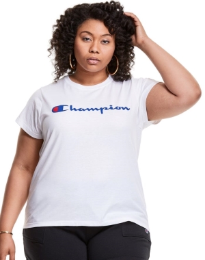 Champion Plus Klassiska Script Logo Blast Dam Vita | 8945603-SG