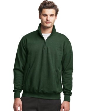 Champion Powerblend Fleece 1/4 Zip With Pockets Tröjor Herr Gröna | 1950832-PT