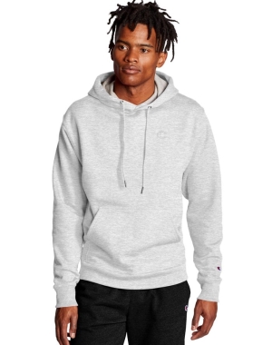 Champion Powerblend Fleece C Logo Hoodie Herr Grå | 1896320-ON