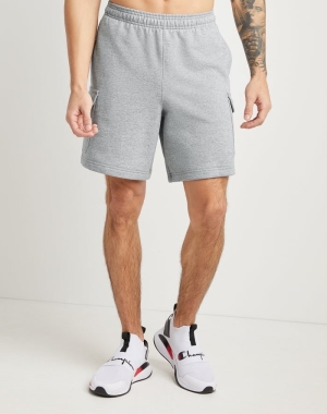 Champion Powerblend Fleece Cargo Shorts Herr Grå | 7230145-CY