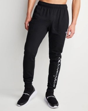 Champion Powerblend Fleece Chasing Waves Sweatpants Herr Svarta | 6142790-RY