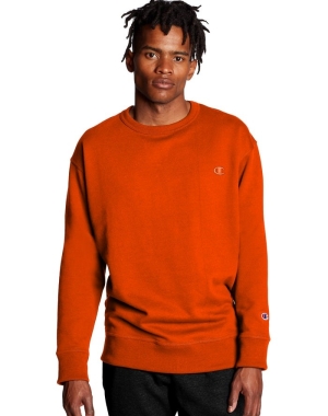 Champion Powerblend Fleece Crew C Logo Tröjor Herr Orange | 3410827-XI