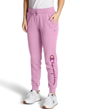 Champion Powerblend Fleece Script Logo Byxor Dam Rosa | 2301594-AZ