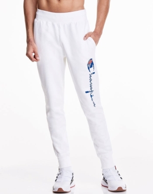 Champion Reverse Weave Bandana Vintage Script Logo Sweatpants Herr Vita | 7508249-WE