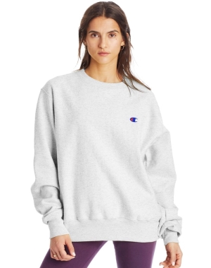 Champion Reverse Weave Boyfriend Crew T-shirt Dam Grå | 3267481-MI