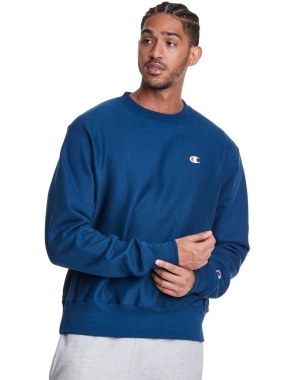 Champion Reverse Weave Crew Tröjor Herr Blå | 9784561-NQ