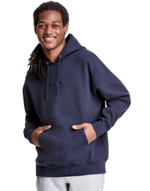 Champion Tech Weave Script Logo Hoodie Herr Marinblå | 2368015-MC