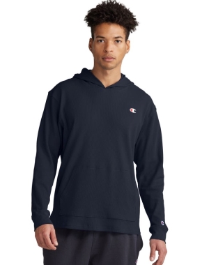 Champion Waffle Hoodie Herr Marinblå | 7924138-IC