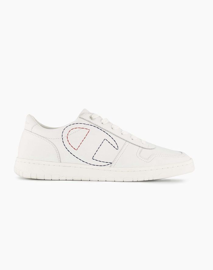 Champion 919 Low Logo Sneakers Herr Vita | 1526974-QV