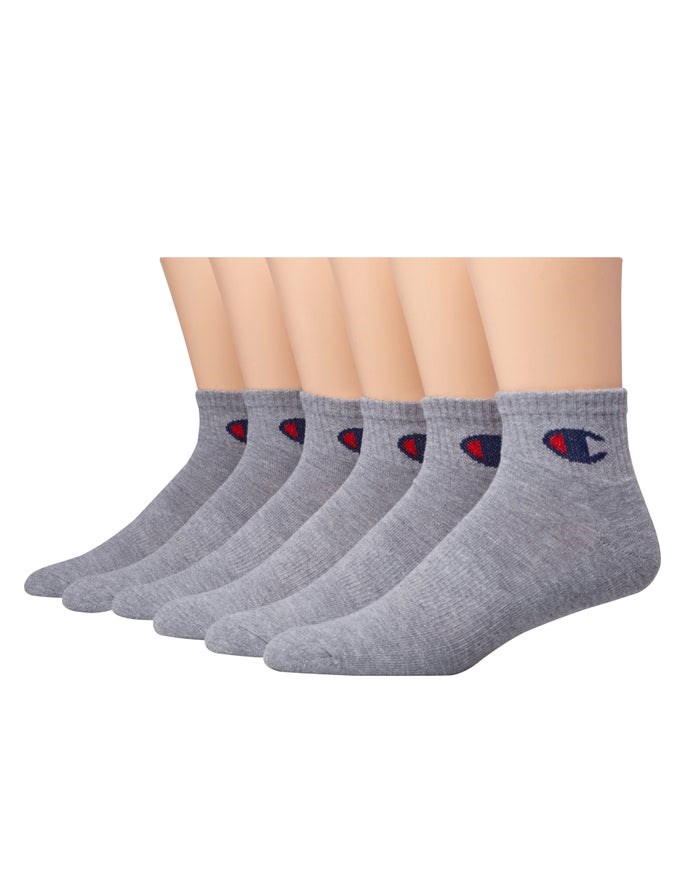 Champion Ankle 6 Pairs Strumpor Herr Grå | 4590783-DX