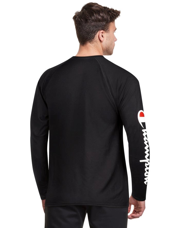 Champion Baselayer Crew T-shirt Herr Svarta | 5386201-UX