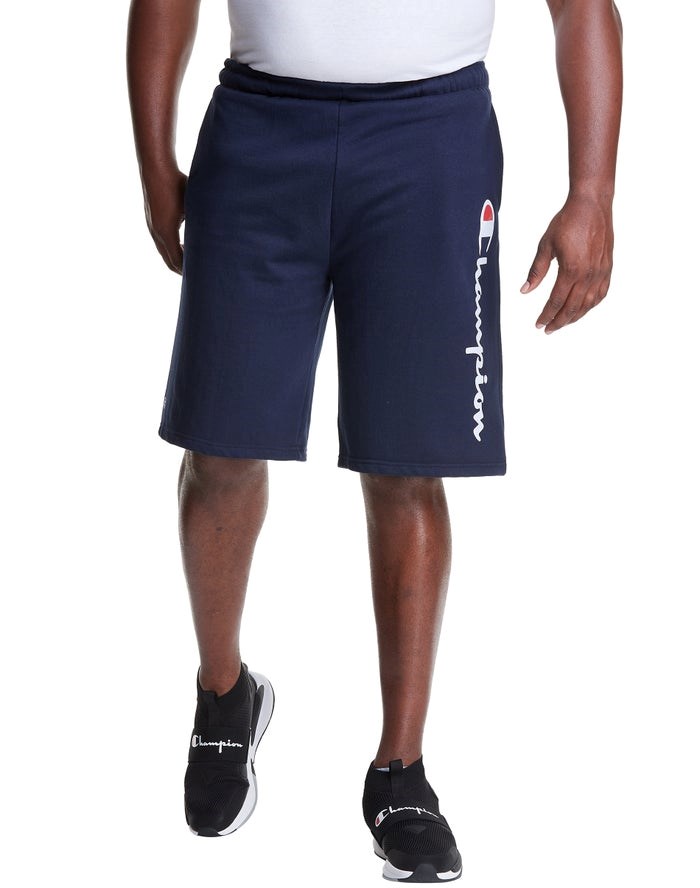 Champion Big & Höga Fleece 10 Inseam Shorts Herr Marinblå | 9802567-PY