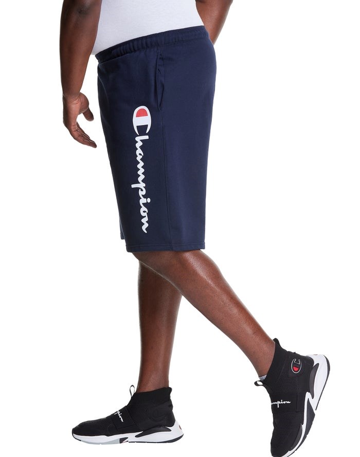 Champion Big & Höga Fleece 10 Inseam Shorts Herr Marinblå | 9802567-PY