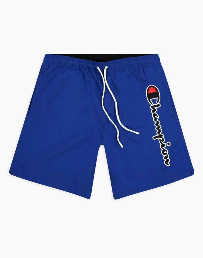 Champion Board Vertical Script Logo Shorts Herr Blå | 8709531-MI