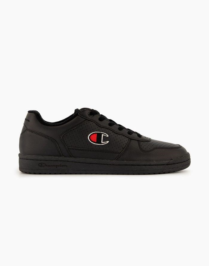 Champion Chicago Faux Läder Sneakers Herr Svarta | 0165842-KD