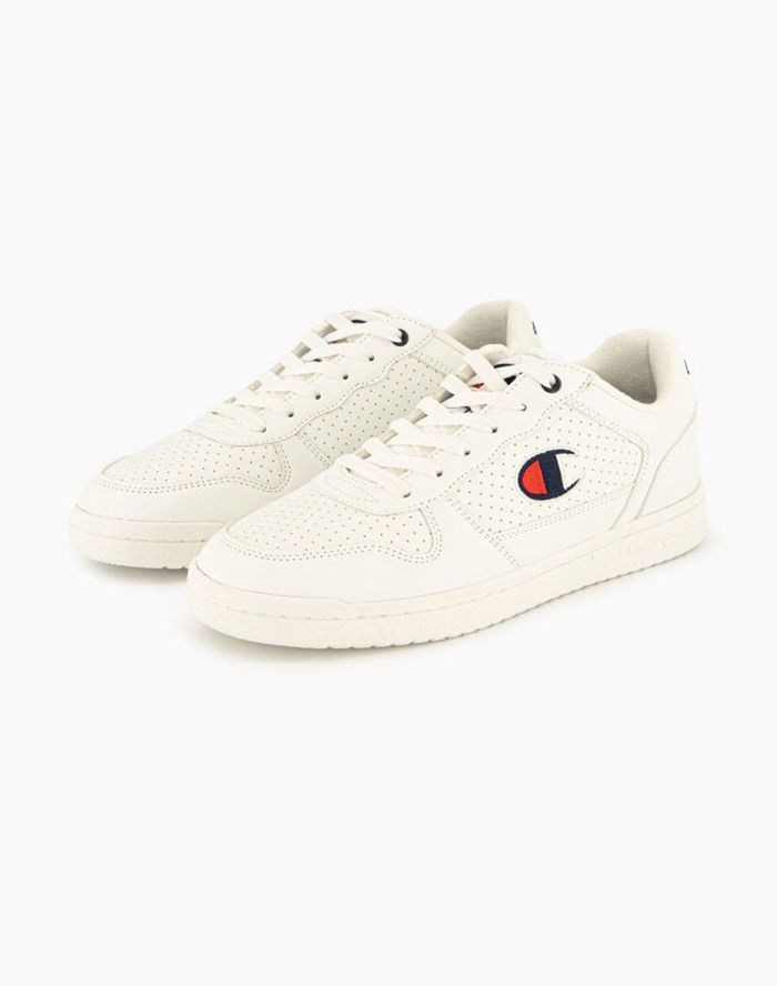 Champion Chicago Faux Läder Sneakers Herr Vita | 5127380-AW