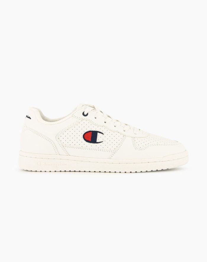 Champion Chicago Faux Läder Sneakers Herr Vita | 5127380-AW