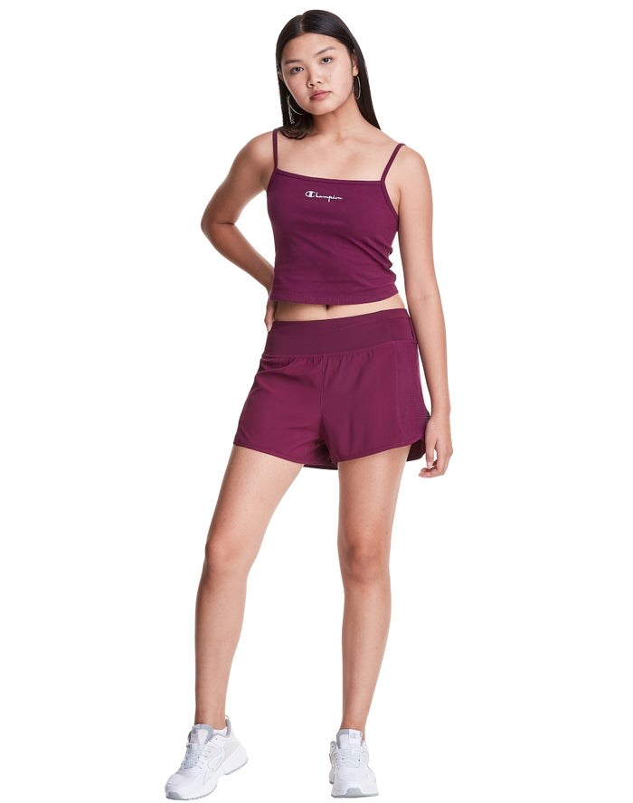 Champion Cropped Cami T-shirt Dam Mörklila | 4861273-AO