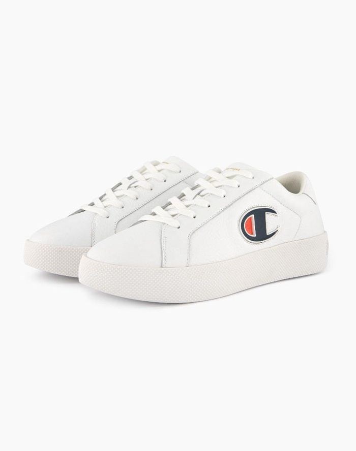 Champion ERA Läder Sneakers Dam Vita | 6432897-IU