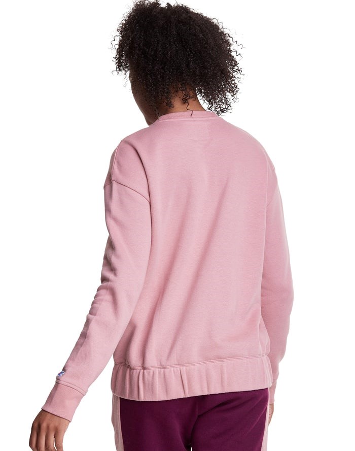 Champion Fleece Crew Tröjor Dam Rosa | 1034529-YI