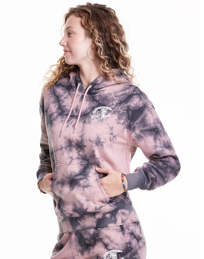 Champion Galaxy Dye Hoodie Dam Rosa Svarta | 7839520-GQ