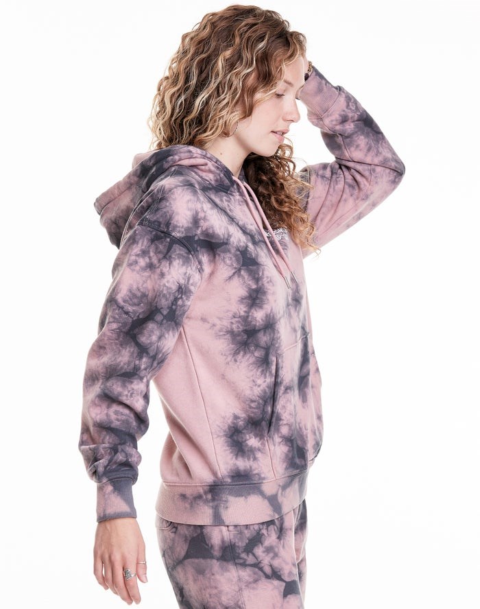 Champion Galaxy Dye Hoodie Dam Rosa Svarta | 7839520-GQ