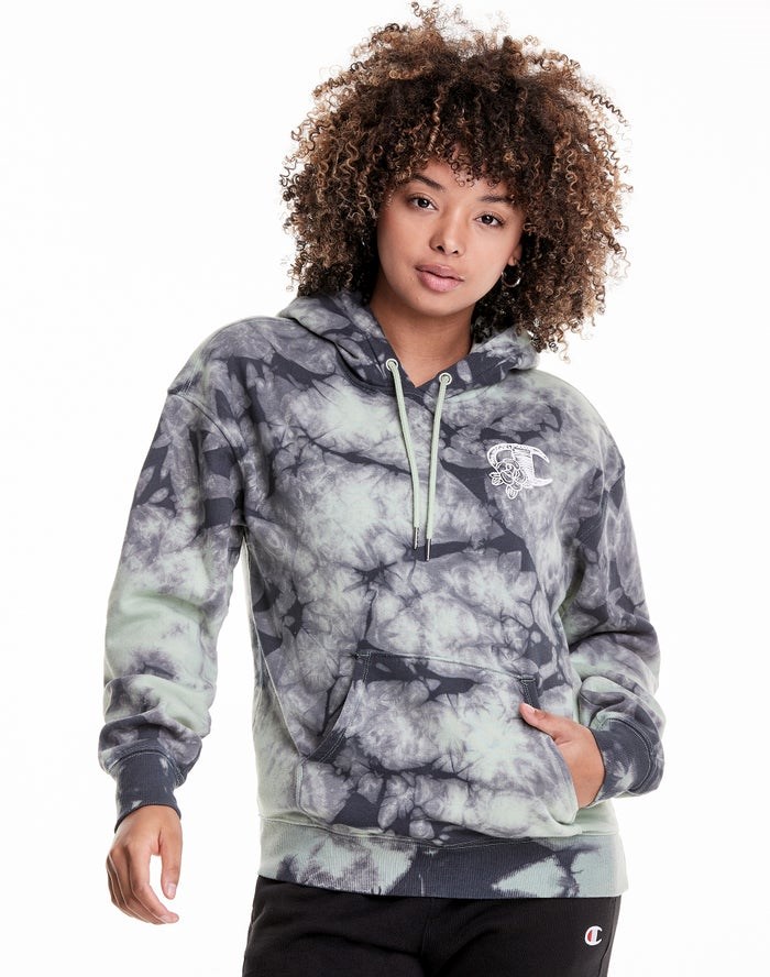 Champion Galaxy Dye Hoodie Dam Svarta Grå | 7486503-XQ