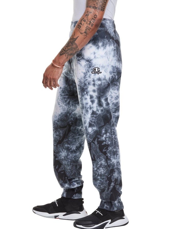 Champion Galaxy Dye Sweatpants Herr Vita Svarta | 6329074-PS