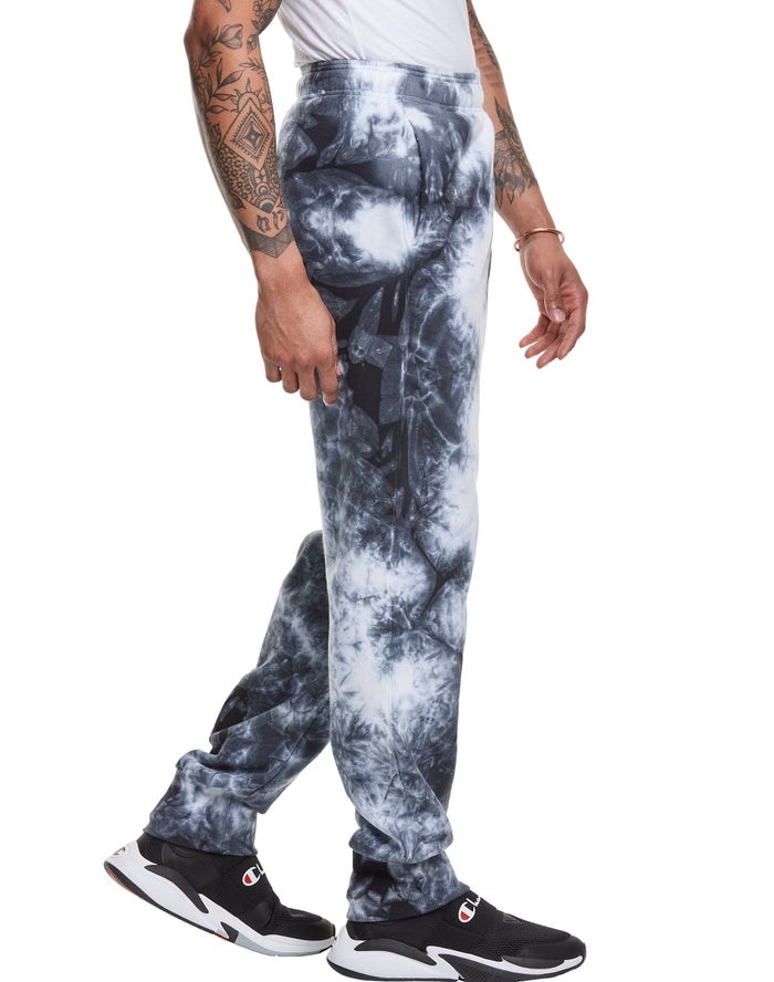 Champion Galaxy Dye Sweatpants Herr Vita Svarta | 6329074-PS