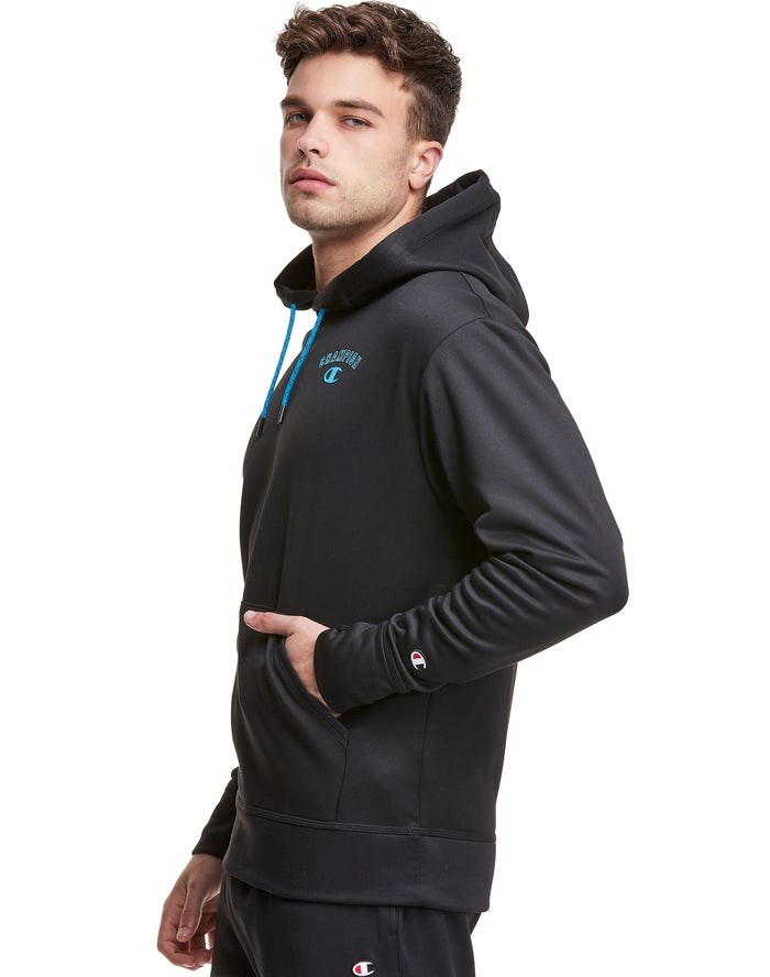 Champion Game Day Block Arch Logo Hoodie Herr Svarta | 7189435-JB