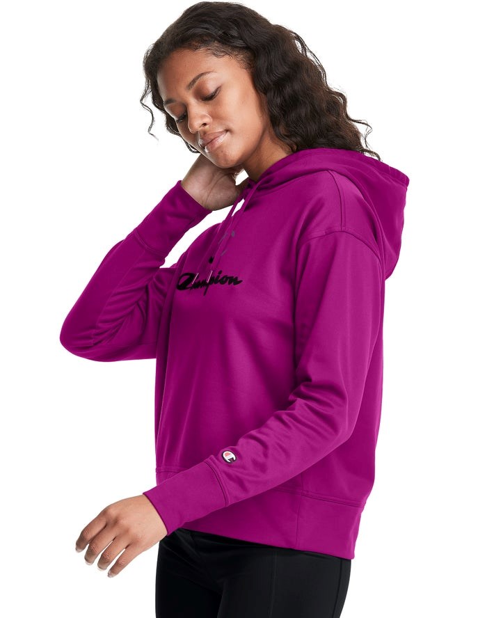 Champion Game Day Split Logo Hoodie Dam Rosa | 5687420-GP