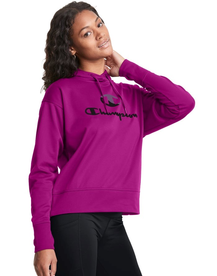 Champion Game Day Split Logo Hoodie Dam Rosa | 5687420-GP