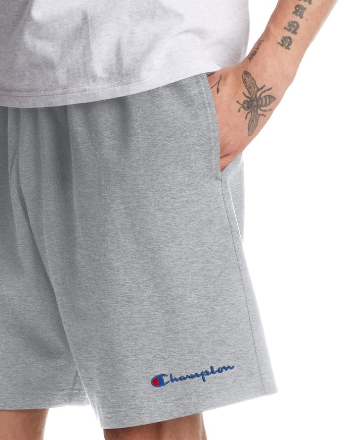 Champion Heavyweight Jersey Script Logo Shorts Herr Grå | 4927105-GU