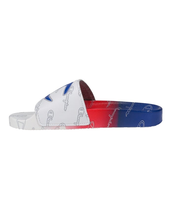 Champion Ipo Fade Sneakers Dam Vita Röda Blå | 0146235-JC