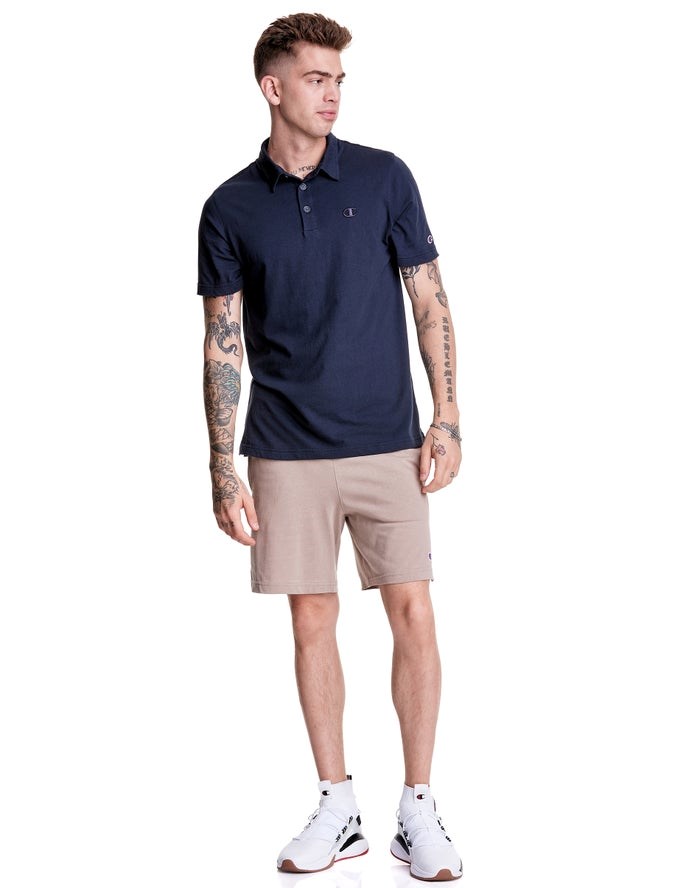 Champion Jersey Polo T-shirt Herr Marinblå | 1069754-VG