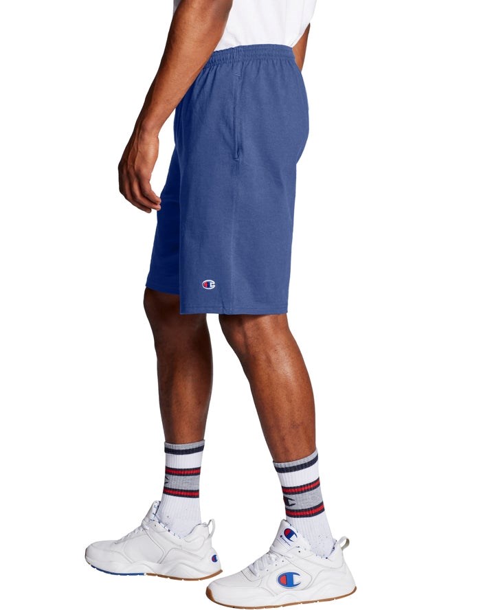 Champion Klassiska Bomull Jersey Shorts Herr Blå | 1079254-XH